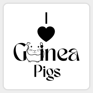 I Love Guinea Pigs Sticker
